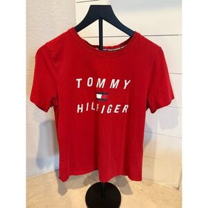 Tommy‎ Hilfiger Red Logo Graphic Tee – Size L